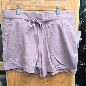 32 Degrees Pink Grey High Waisted Lounge Shorts